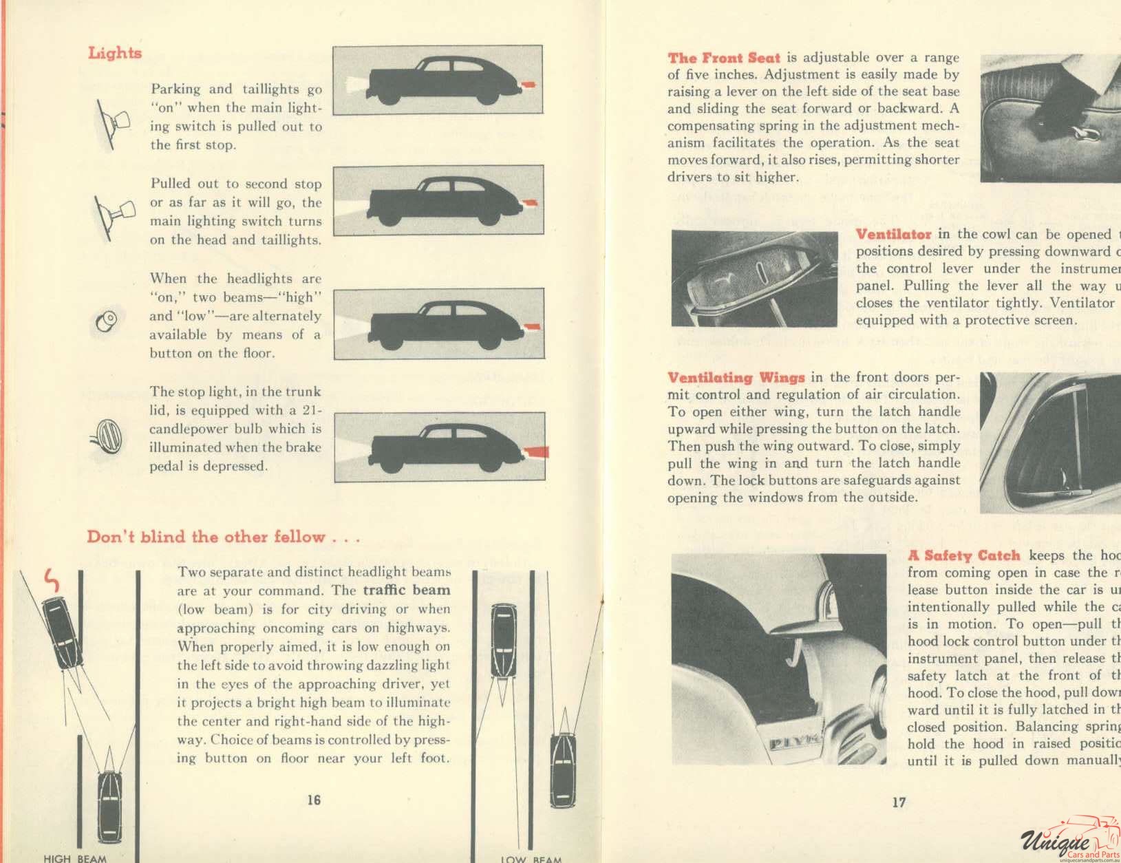 1948 Plymouth Owners Manual Page 26